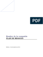 Plantilla Plan Negocios PDF