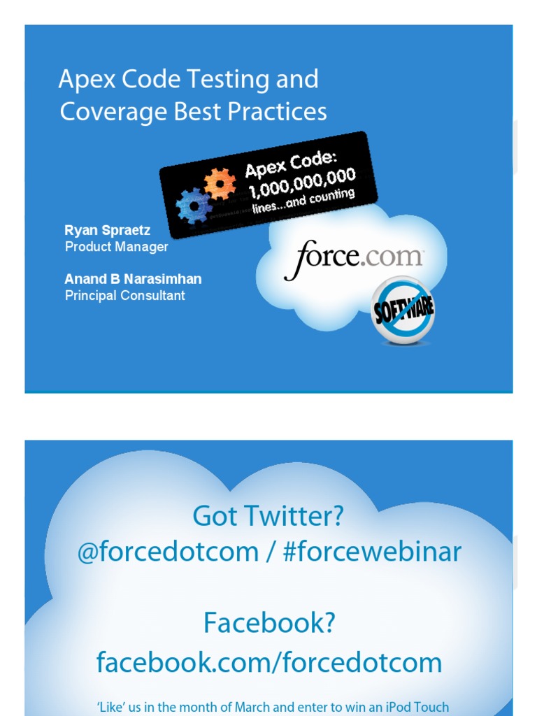 Apex Testing Best Practices Guide | PDF | Twitter | Application ...
