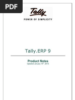 Tally ERP 9 ProductNotes