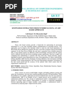 Knowledge Extraction From Numerical Data an ABC