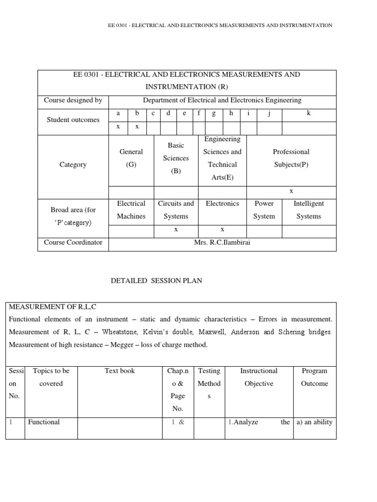 Electrical and Electronics Measurements | PDF | Measuring Instrument ...