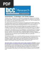 Metabolomics Technologies and Global Markets