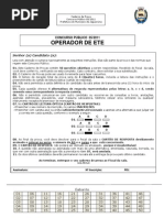 Prova Operador de Ete