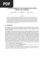 Portfolio Optimization With Conditional Value-at-Risk Objective and Constraints