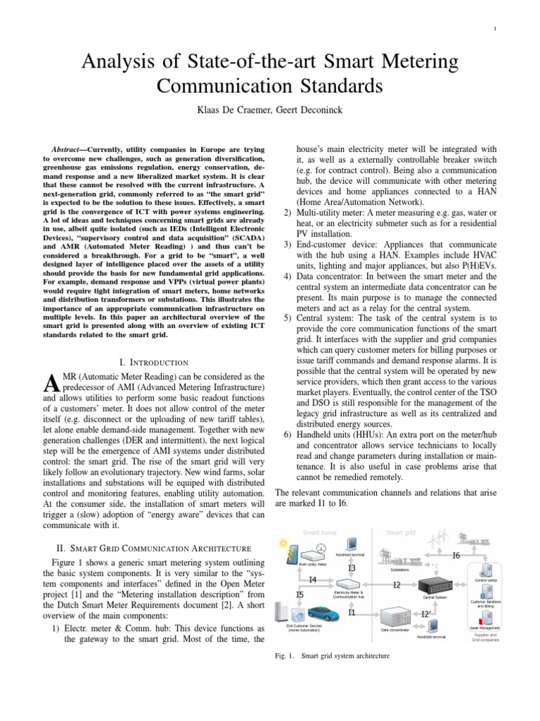Smart Metering Comm Standards | PDF | Smart Grid | Electrical Grid