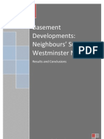 Basement Developments - Neighbours' Survey-Westminster