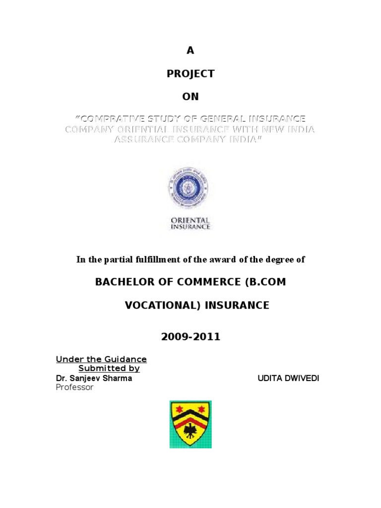 Comparative Study of Insurance Companies | PDF
