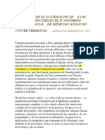 Discurso Pío XII médicos católicos