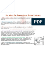 Six Ideas For Becoming A Better Listener