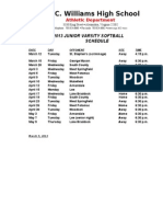 2013 Softball JV Sched