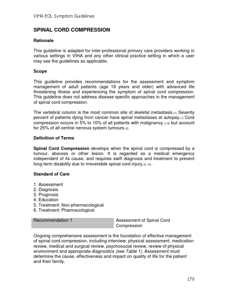 Spinal Cord Compression Radiation Therapy Medical Diagnosis