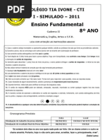1 Simulado 2011 8 ANO Caderno 2