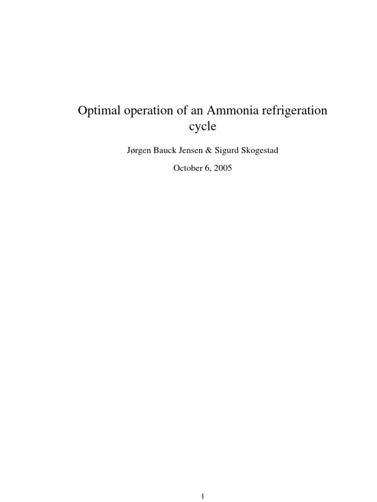 Ammonia Refrigeration Cycle PDF Heat Pump Heat Exchanger