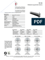 Wideband Log-Periodic Antenna: Specifications