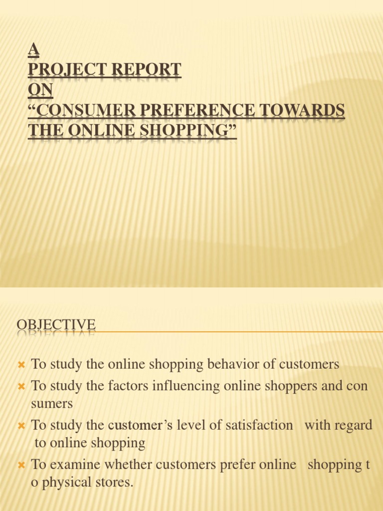 Consumer Preferences in Online Shopping | PDF | Online Shopping | E Bay