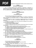 REGIMENTO GERAL DA FUNDAÇÃO UNIVERSIDADE FEDERAL DE MATO GROSSO DO SUL