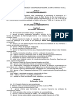 Regimento Geral Da Fundação Universidade Federal de Mato Grosso Do Sul