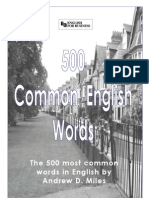 500 Common Words English To Spanish