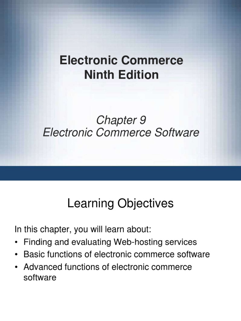 Functions of Electronic Commerce Software | PDF | Web Service ...