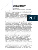 Como Incrementar El Grado de Motivación de Los Deportistas