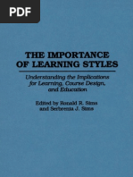 Download The Importance of Learning Styles by Reyaz Mohemmad SN129115159 doc pdf