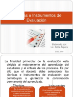 Tcnicas e Instrumentos de Evaluacin