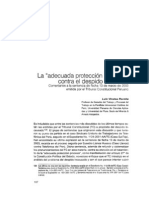 La Adecuada Proteccion Procesal Contra El Despido Arbitrario - VINATEA, Luis