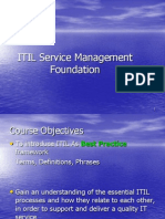 ITIL Service Management Foundation