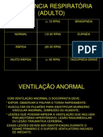 Frequência respiratória e sinais de choque