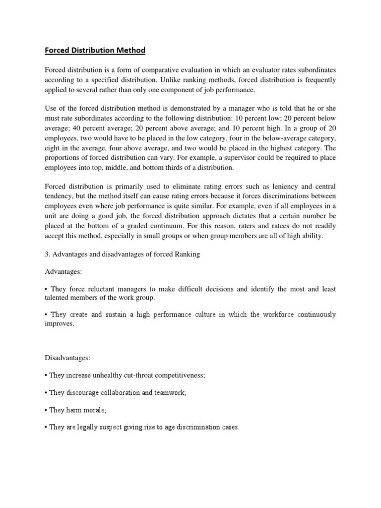 Forced Distribution Method PDF