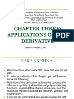 Chapter Three: Applications of The Derivative