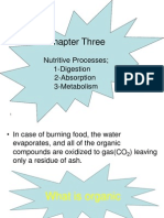 Chapter Three: Nutritive Processes 1-Digestion 2-Absorption 3-Metabolism