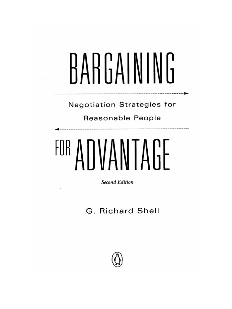 Shell Bargaining Styles Assessment Tool | PDF