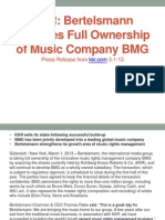 KKR: Bertelsmann Acquires Full Ownership of Music Company BMG