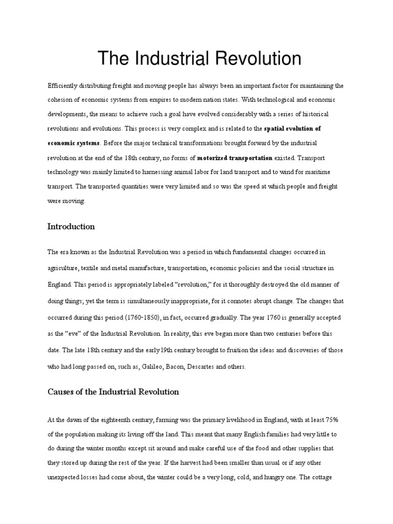 The Industrial Revolution | PDF | Rail Transport | Industrial Revolution