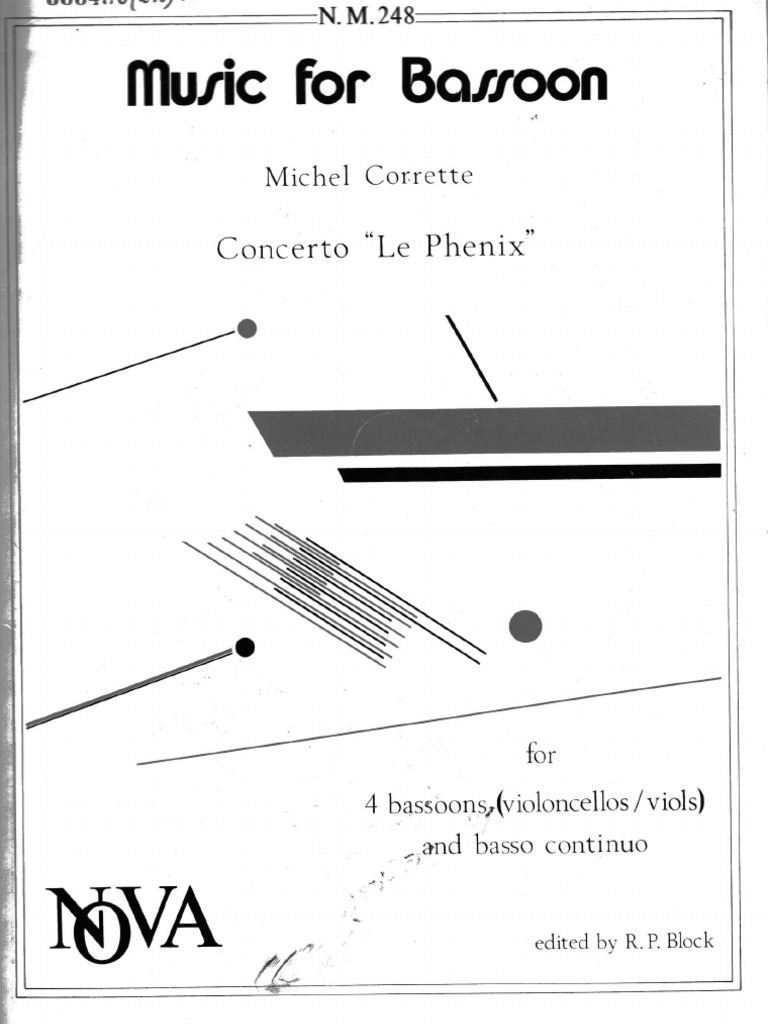 Michel Corrette, Concerto Le Phenix, 4 Bassoons PDF