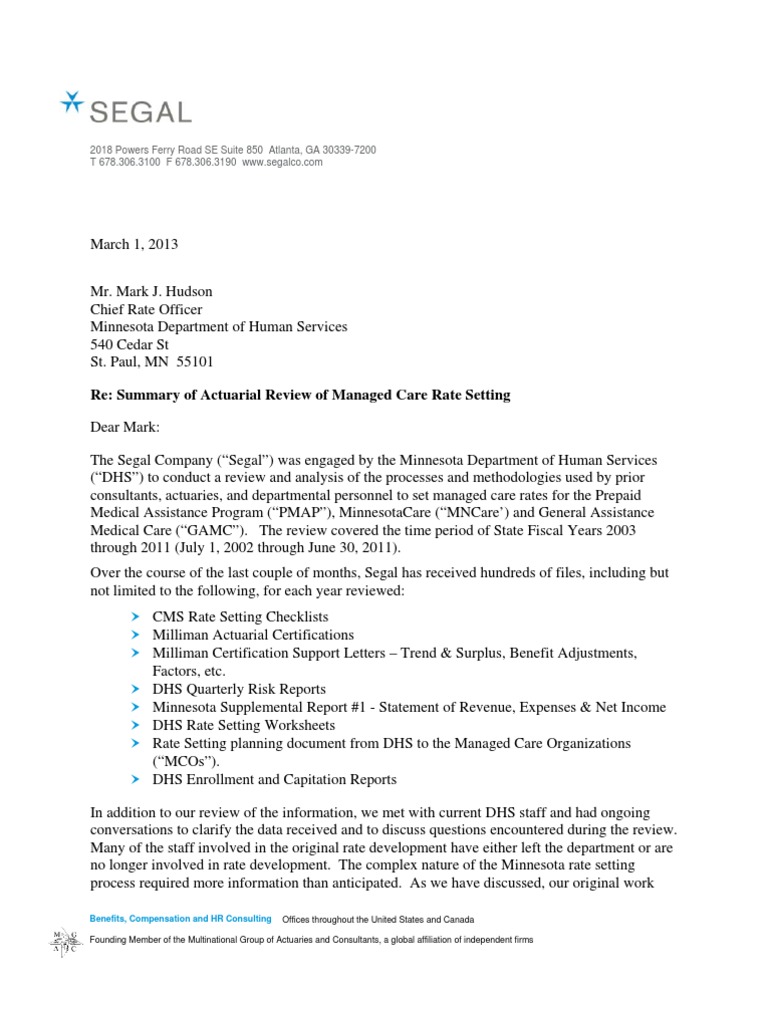 Segal-Preliminary Audit Report | PDF | Medicaid | Risk