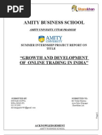 Download GROWTH OF ONLINE TRADING IN INDIA by shivamgupta19855432 SN12916203 doc pdf