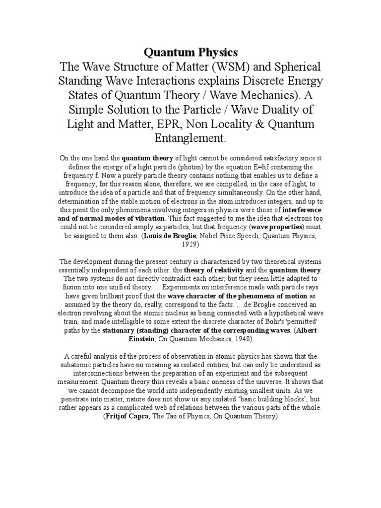 Quantum Physics | PDF | Business