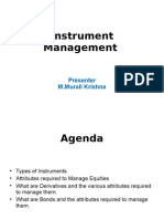 Instrument Management: Presenter M.Murali Krishna