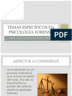 Temas Especificos en Psicologia Forense