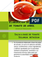 Elaboracion de Salsa de Tomate de Arbol
