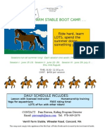Verrill Farm Stable Boot Camp Flyer