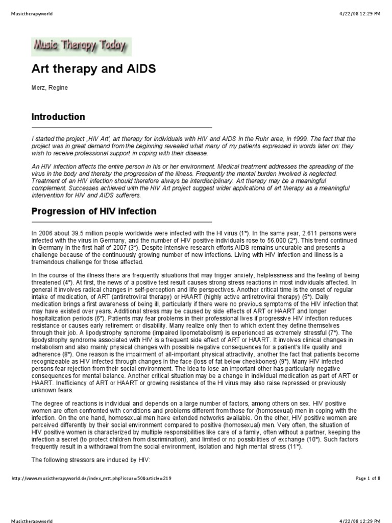 Art Therapy HiV Art Therapy Psychotherapy