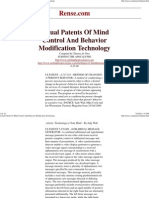 Actual Patents of Mind Control and Behavior Modification Technology