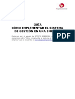 Guia Como Implementar El Sistema de Gestion en Una Empresa PDF