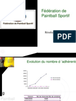 FédéRation de Paintball Sportif RéSultats Statistiques Evolution Du Nombre
