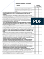 LISTA DE VERIFICACIÓN DE AUDITORÍA