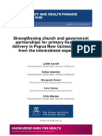 Strengthening church and government partnerships for primary health care delivery in Papua New Guinea (WP16)