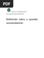 Refletindo sobre a questão socioambienta1